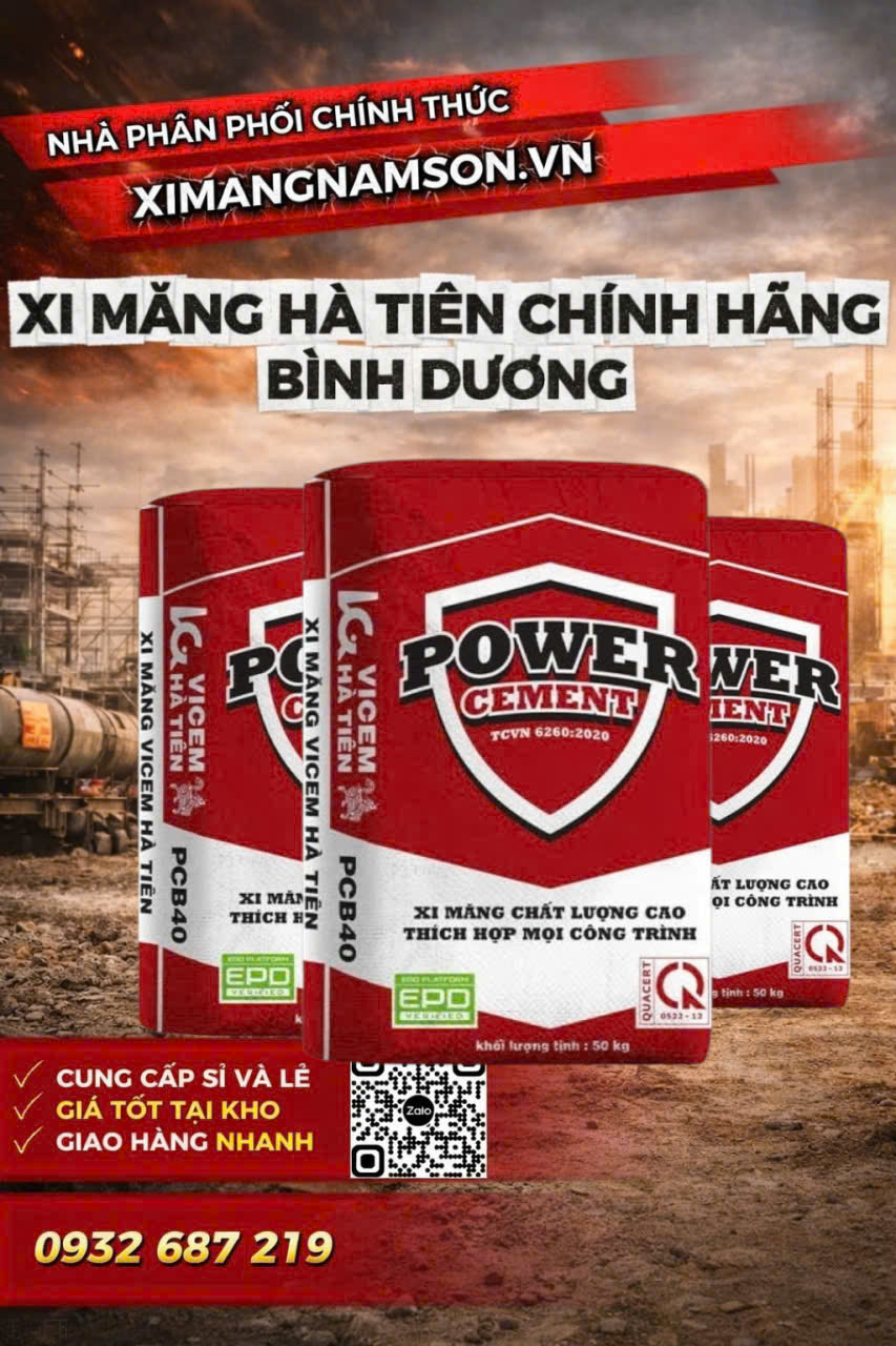 Giá xi măng Hà Tiên power cement hôm nay – Đại lý chính hãng Nam Sơn